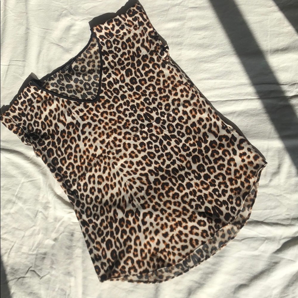 Express leopard print silk shirt